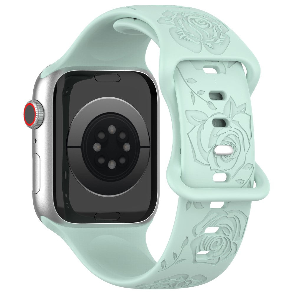 Super Kønt Silikone Universal Rem passer til Apple Smartwatch - Grøn#serie_4