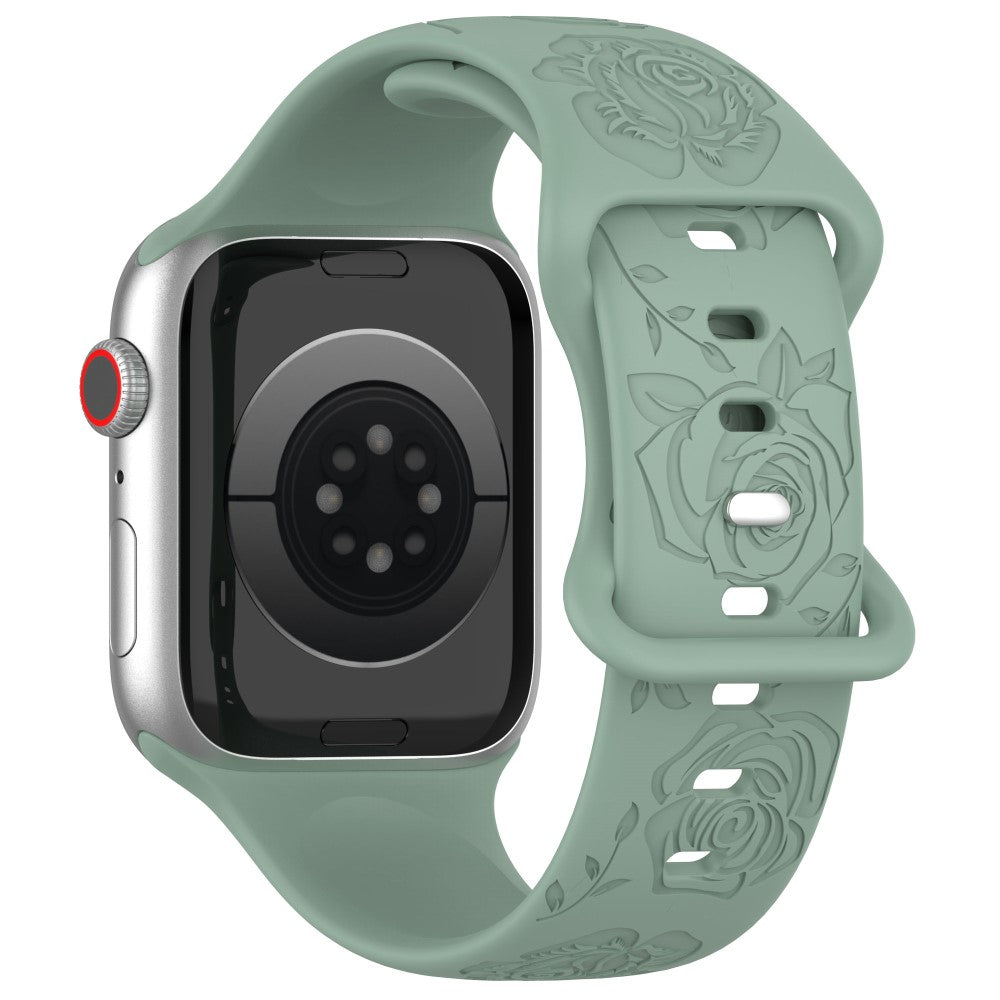 Super Kønt Silikone Universal Rem passer til Apple Smartwatch - Grøn#serie_5