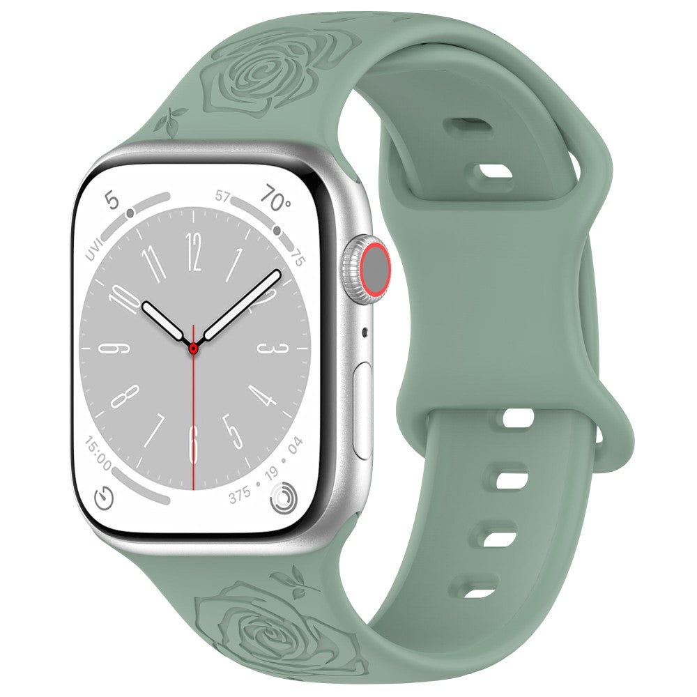 Super Kønt Silikone Universal Rem passer til Apple Smartwatch - Grøn#serie_5