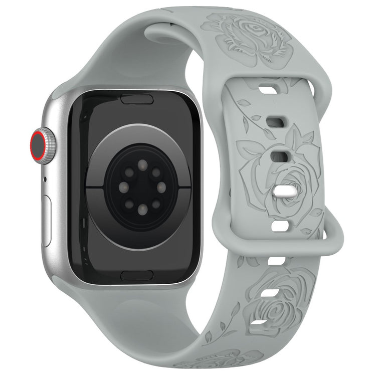 Super Kønt Silikone Universal Rem passer til Apple Smartwatch - Sølv#serie_8