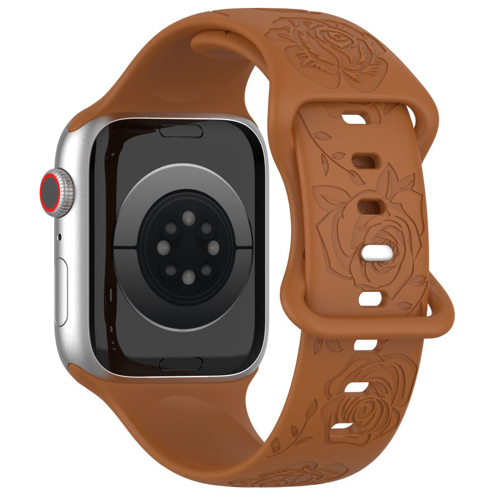 Super Kønt Silikone Universal Rem passer til Apple Smartwatch - Brun#serie_9