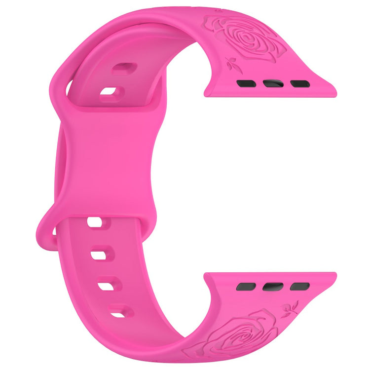 Super Kønt Silikone Universal Rem passer til Apple Smartwatch - Pink#serie_11