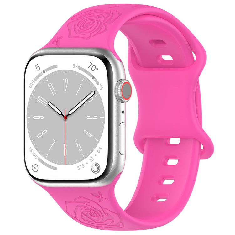 Super Kønt Silikone Universal Rem passer til Apple Smartwatch - Pink#serie_11