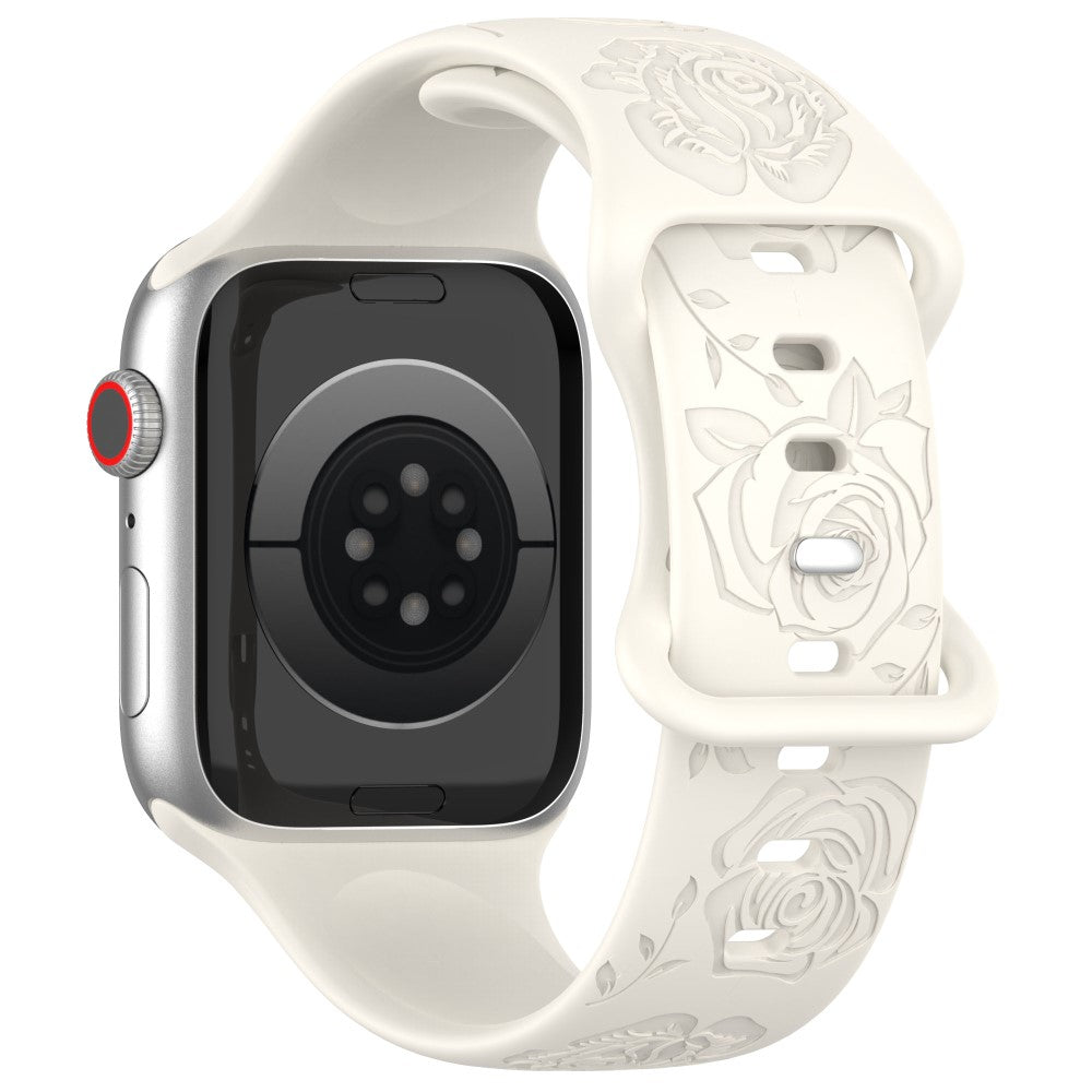 Super Kønt Silikone Universal Rem passer til Apple Smartwatch - Hvid#serie_15