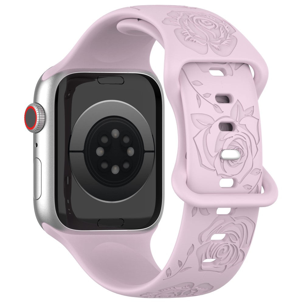 Super Kønt Silikone Universal Rem passer til Apple Smartwatch - Lilla#serie_16