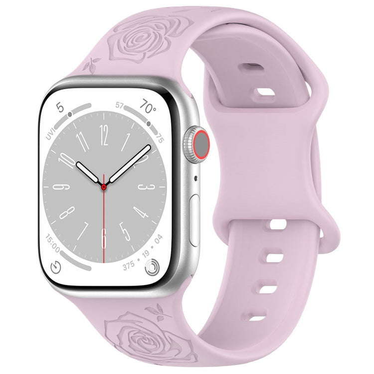Super Kønt Silikone Universal Rem passer til Apple Smartwatch - Lilla#serie_16