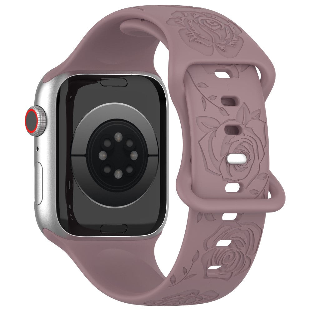 Super Kønt Silikone Universal Rem passer til Apple Smartwatch - Lilla#serie_17