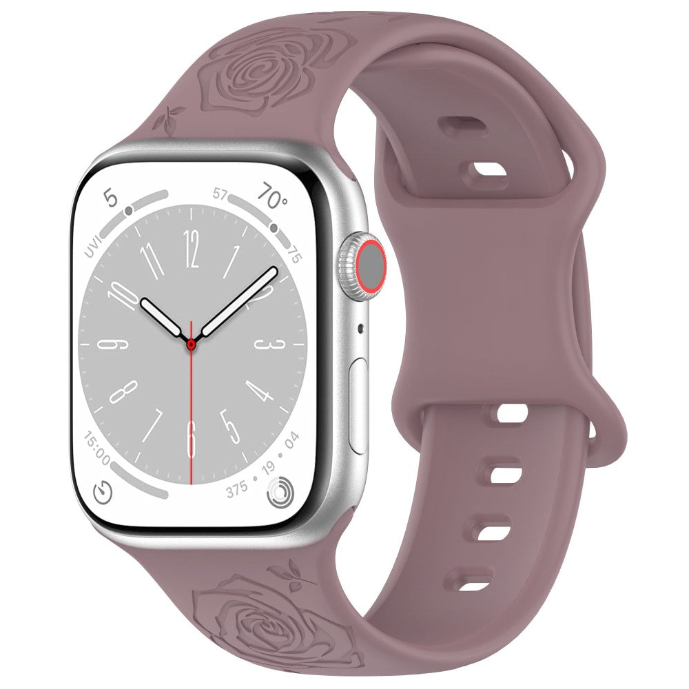 Super Kønt Silikone Universal Rem passer til Apple Smartwatch - Lilla#serie_17