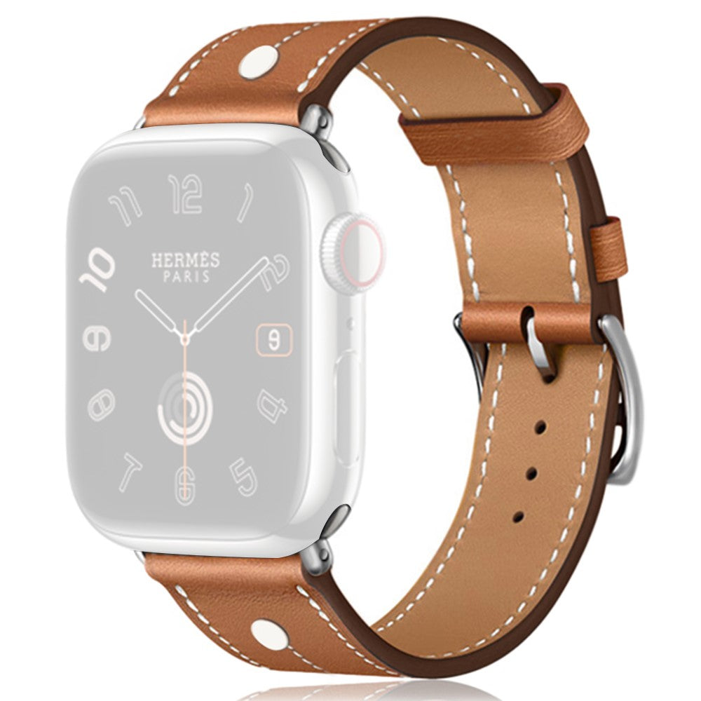 Rigtigt Pænt Ægte Læder Universal Rem passer til Apple Smartwatch - Brun#serie_1