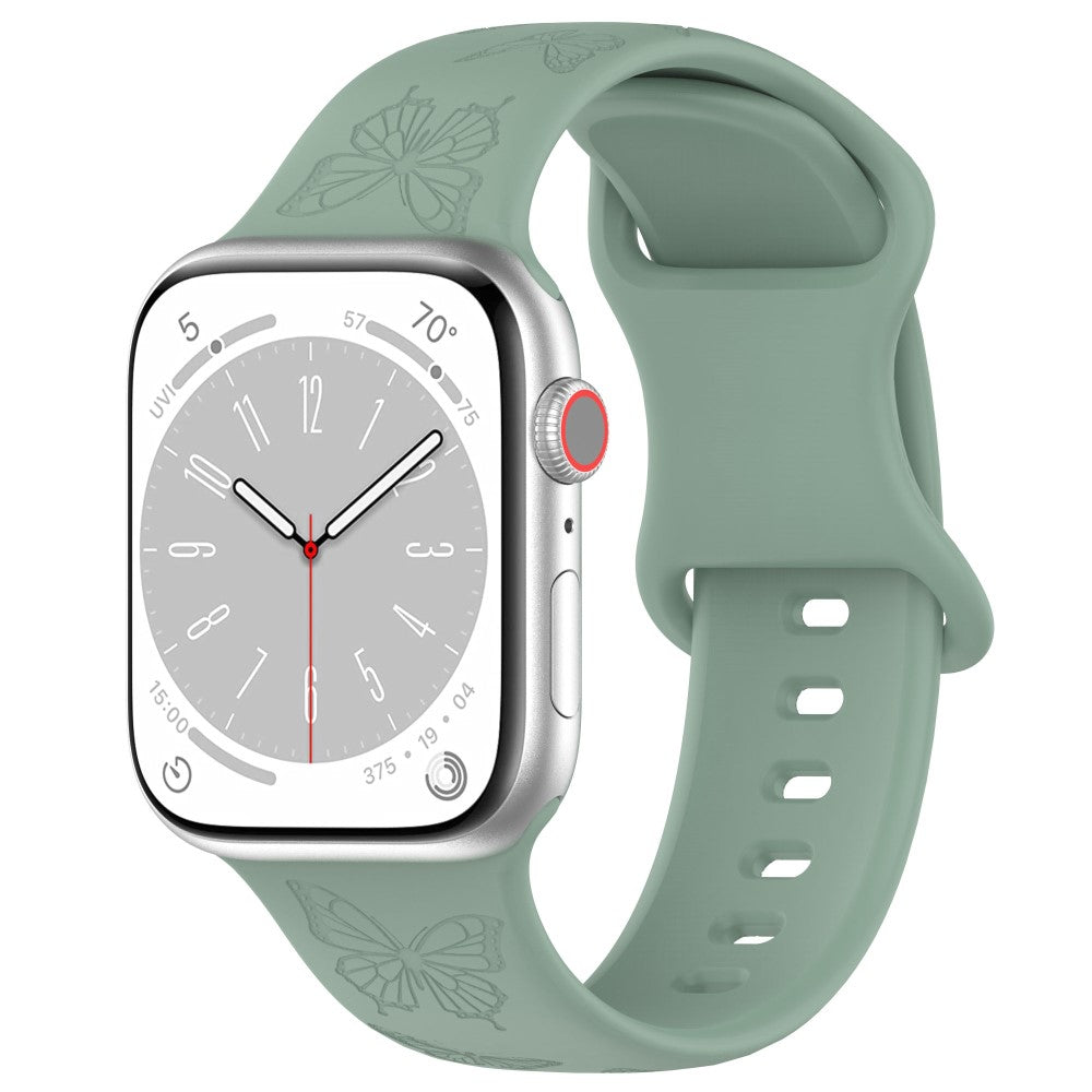 Rigtigt Fed Silikone Universal Rem passer til Apple Smartwatch - Grøn#serie_5