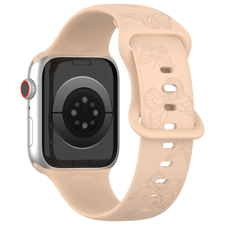 Rigtigt Fed Silikone Universal Rem passer til Apple Smartwatch - Brun#serie_9