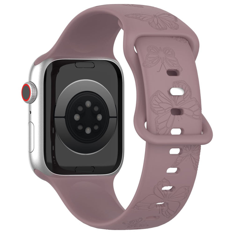 Rigtigt Fed Silikone Universal Rem passer til Apple Smartwatch - Lilla#serie_17