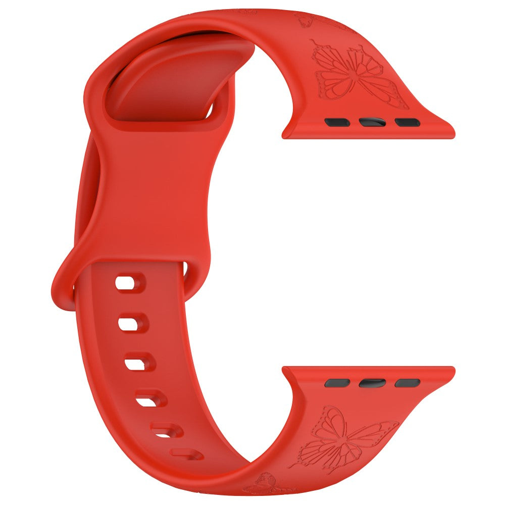 Vildt Godt Silikone Universal Rem passer til Apple Smartwatch - Rød#serie_1