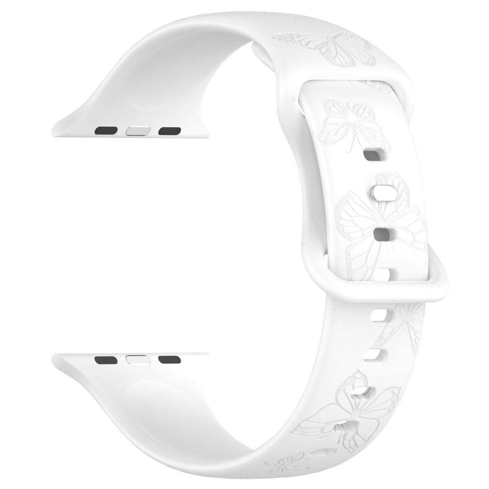 Vildt Godt Silikone Universal Rem passer til Apple Smartwatch - Hvid#serie_3