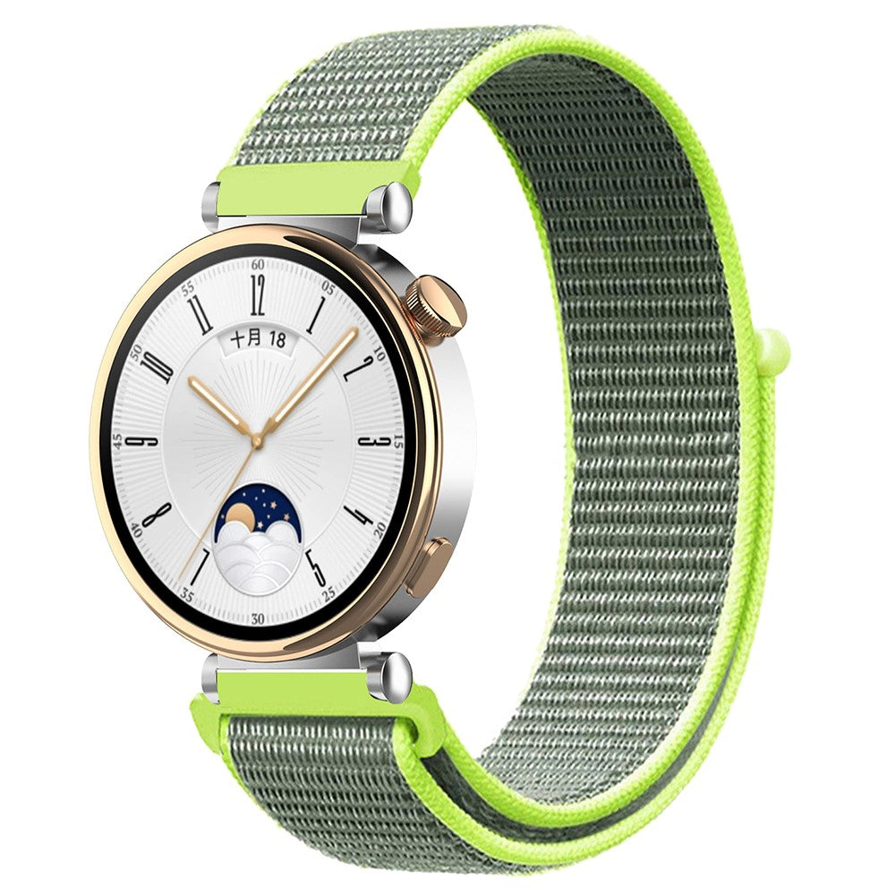 Huawei Watch GT 4 41mm / Garmin Venu 3S Watch Band 18mm Nylon Loop Adjustable Wrist Strap - Bright Yellow#serie_10