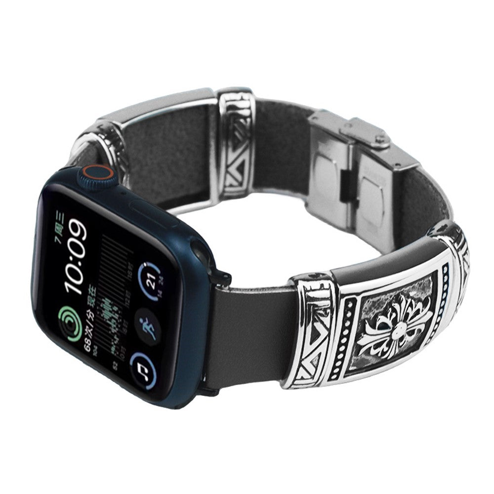 Glimrende Kunstlæder Universal Rem passer til Apple Smartwatch - Sort#serie_1