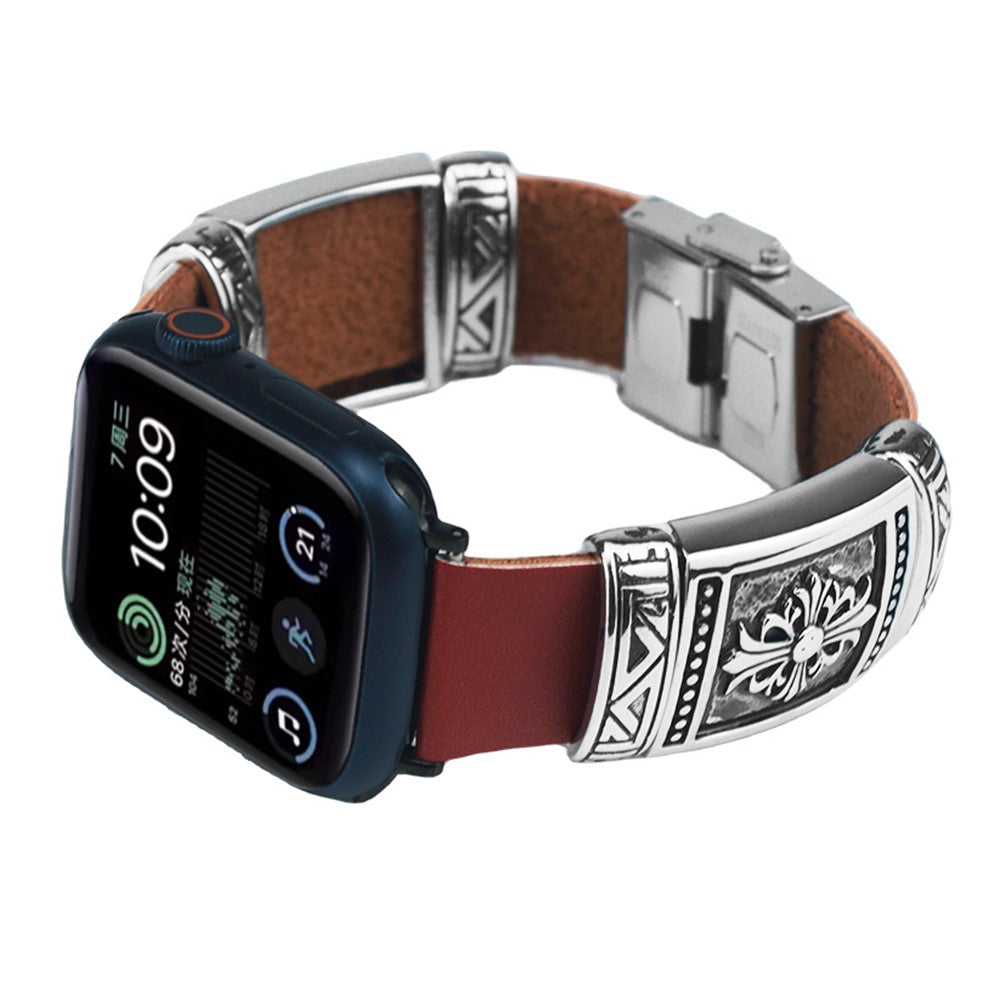 Glimrende Kunstlæder Universal Rem passer til Apple Smartwatch - Brun#serie_2