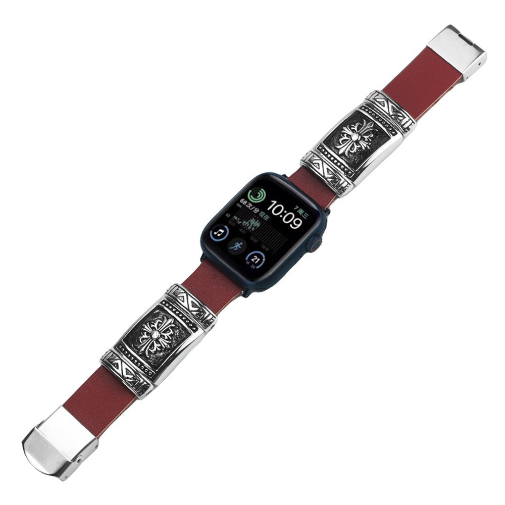 Glimrende Kunstlæder Universal Rem passer til Apple Smartwatch - Brun#serie_2