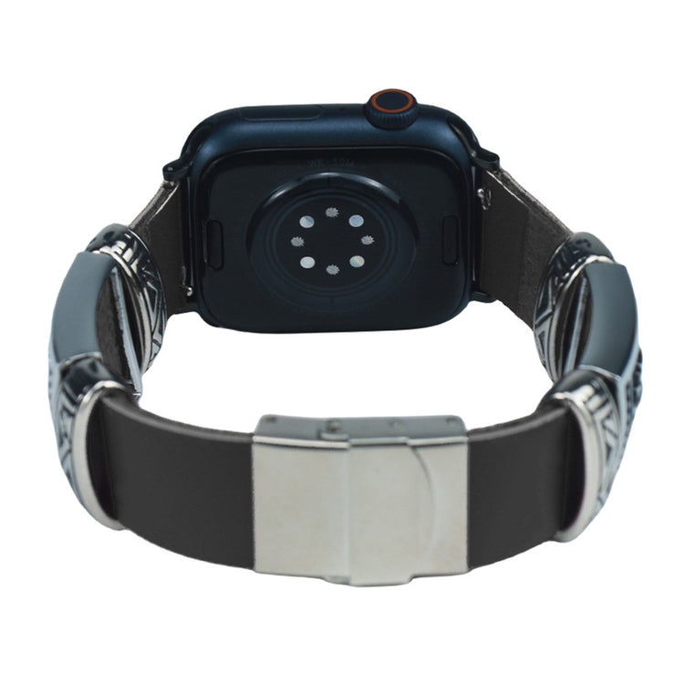 Rigtigt Smuk Kunstlæder Universal Rem passer til Apple Smartwatch - Sort#serie_1