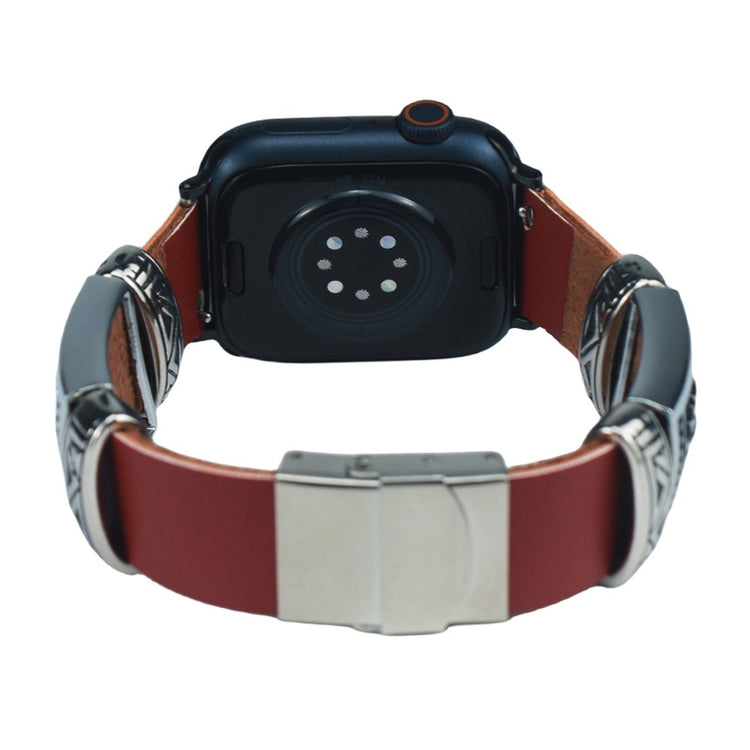 Rigtigt Smuk Kunstlæder Universal Rem passer til Apple Smartwatch - Brun#serie_2