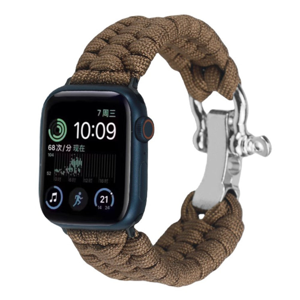 Helt Vildt Fint Nylon Universal Rem passer til Apple Smartwatch - Brun#serie_10