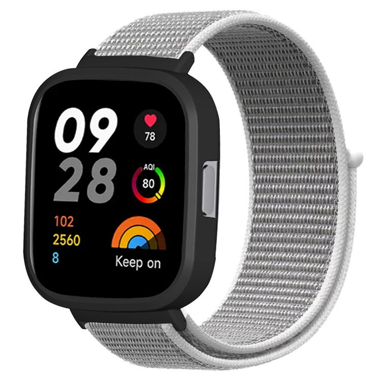 Meget Holdbart Nylon Rem passer til Xiaomi Redmi Watch 3 - Sølv#serie_3