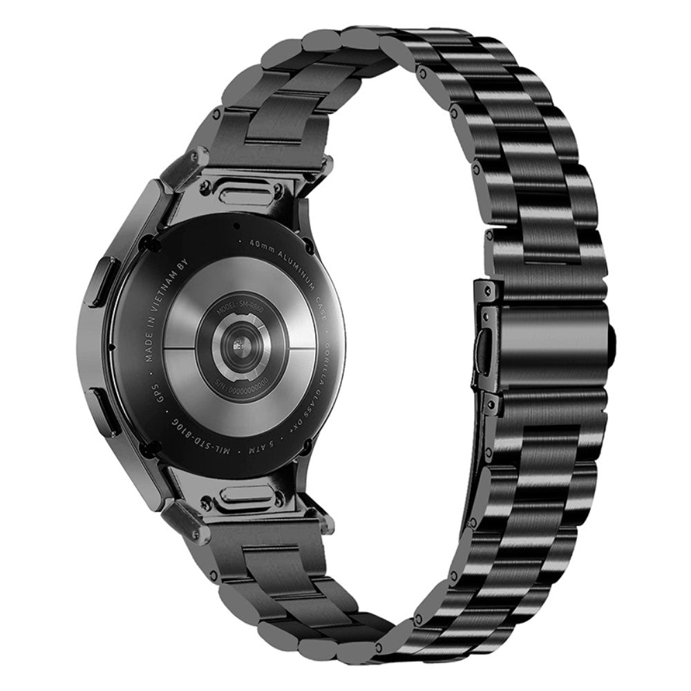 Rigtigt Sejt Metal Universal Rem passer til Samsung Smartwatch - Sort#serie_067