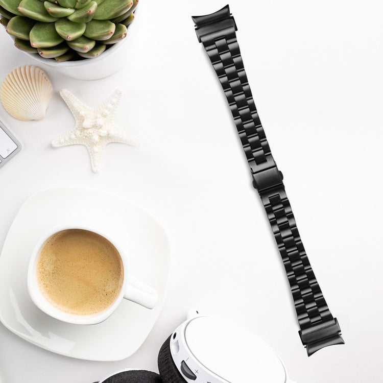 Rigtigt Sejt Metal Universal Rem passer til Samsung Smartwatch - Sort#serie_067