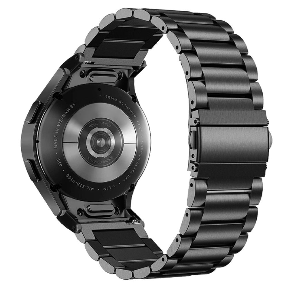 Meget Fint Metal Universal Rem passer til Samsung Smartwatch - Sort#serie_079