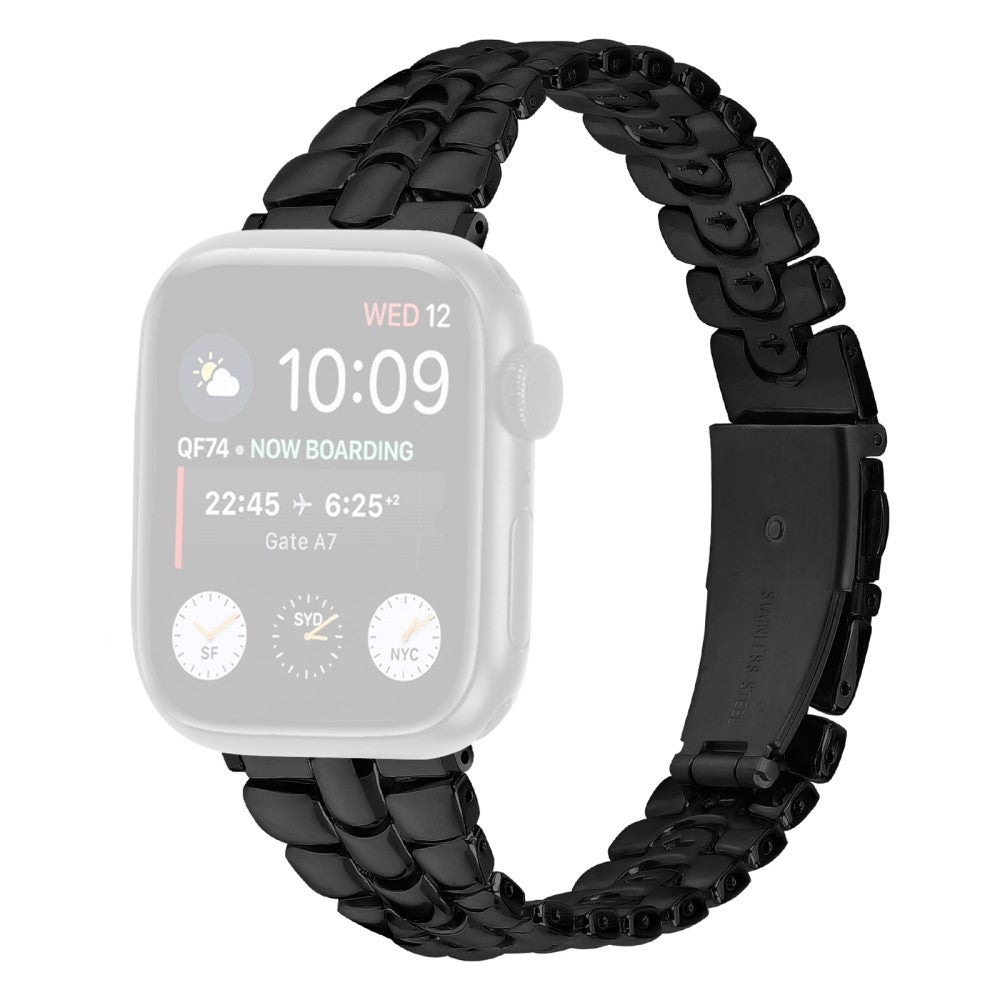 Helt Vildt Elegant Metal Universal Rem passer til Apple Smartwatch - Sort#serie_1