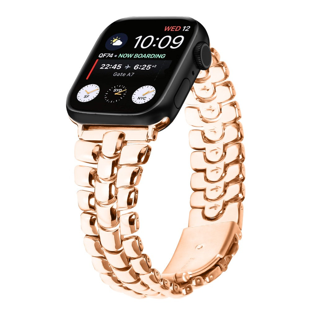 Helt Vildt Elegant Metal Universal Rem passer til Apple Smartwatch - Pink#serie_3