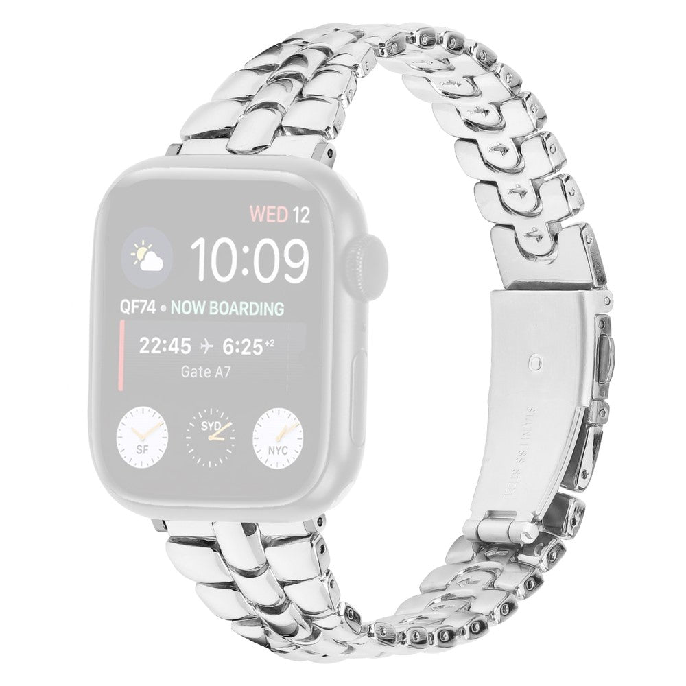Helt Vildt Elegant Metal Universal Rem passer til Apple Smartwatch - Sølv#serie_4