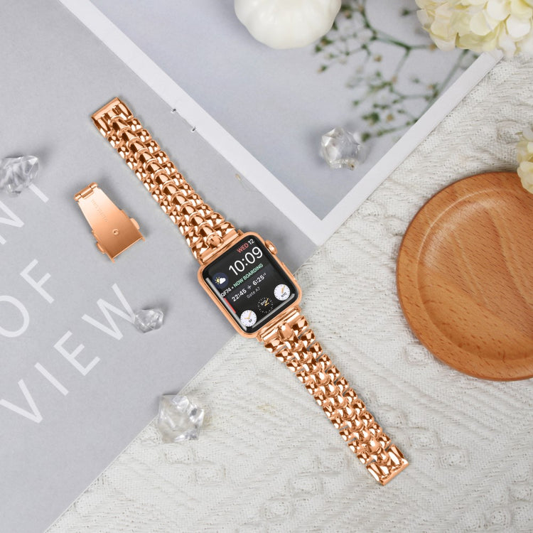 Helt Vildt Cool Metal Universal Rem passer til Apple Smartwatch - Pink#serie_3