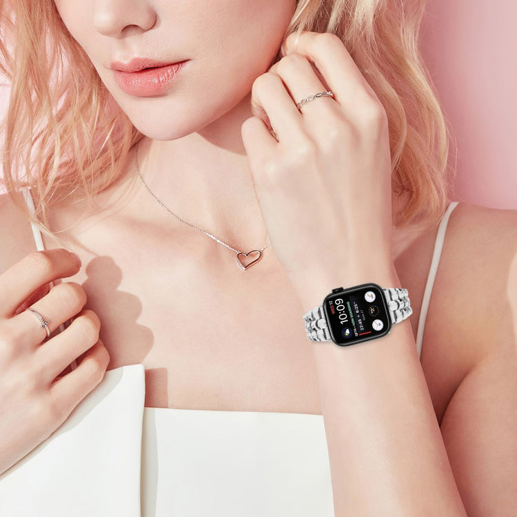 Helt Vildt Cool Metal Universal Rem passer til Apple Smartwatch - Sølv#serie_4