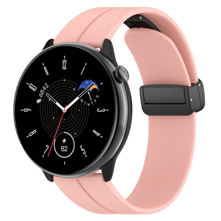 Meget Nydelig Silikone Universal Rem passer til Amazfit Smartwatch - Pink#serie_4