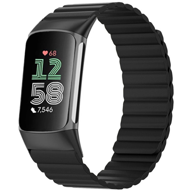 Silikone Universal Rem passer til Fitbit Charge 6 / Fitbit Charge 5 - Sort#serie_1