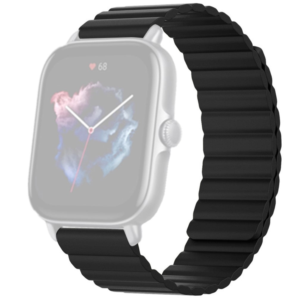 Mega Godt Silikone Universal Rem passer til Amazfit Smartwatch - Sort#serie_4