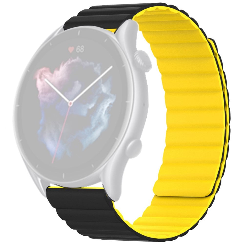 Rigtigt Smuk Silikone Universal Rem passer til Amazfit Smartwatch - Gul#serie_2