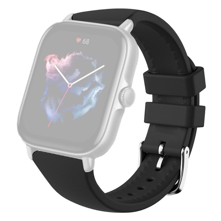 Rigtigt Godt Silikone Universal Rem passer til Amazfit Smartwatch - Sort#serie_3