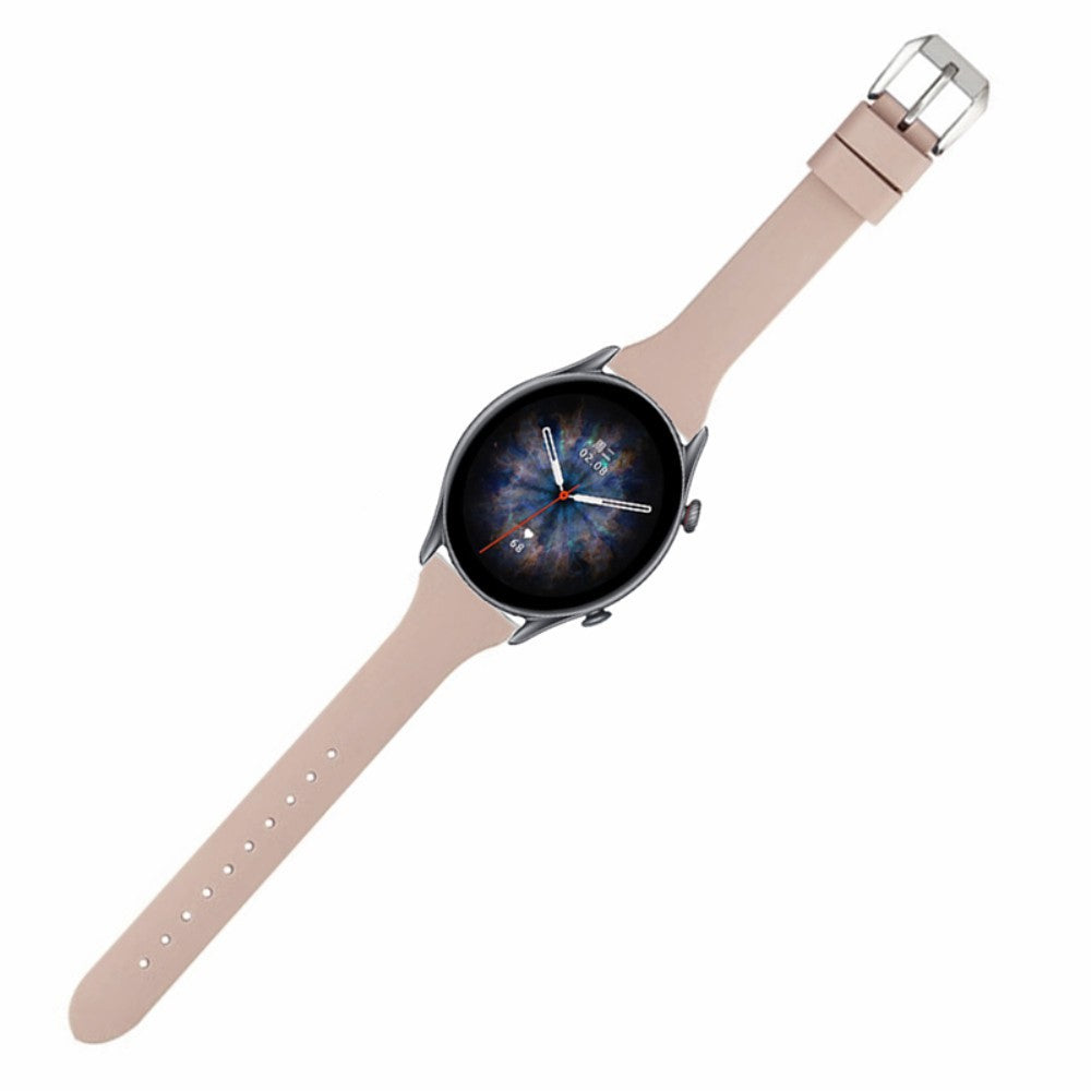 Rigtigt Hårdfør Silikone Universal Rem passer til Smartwatch - Pink#serie_4