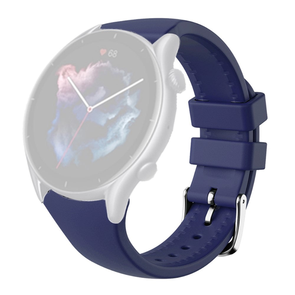 Rigtigt Hårdfør Silikone Universal Rem passer til Smartwatch - Blå#serie_6