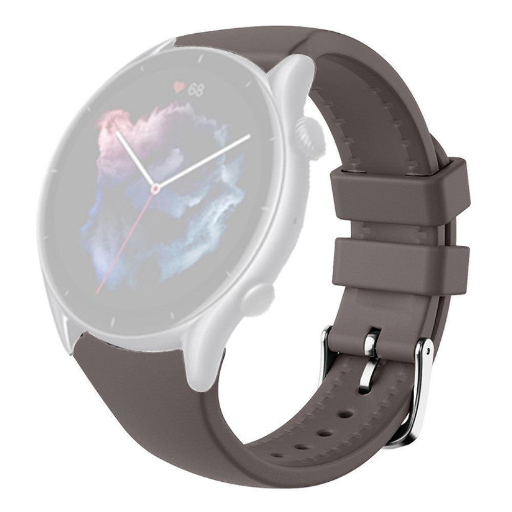 Rigtigt Hårdfør Silikone Universal Rem passer til Smartwatch - Sølv#serie_8