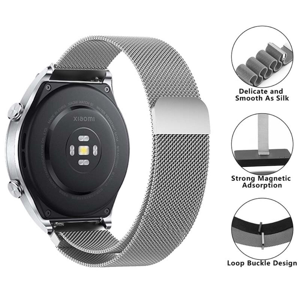 Meget Pænt Metal Universal Rem passer til Smartwatch - Guld#serie_4