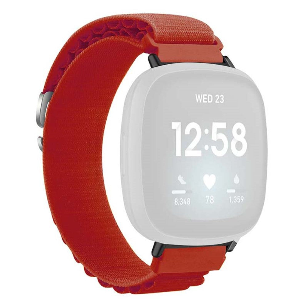 Super Godt Nylon Universal Rem passer til Fitbit Smartwatch - Rød#serie_3
