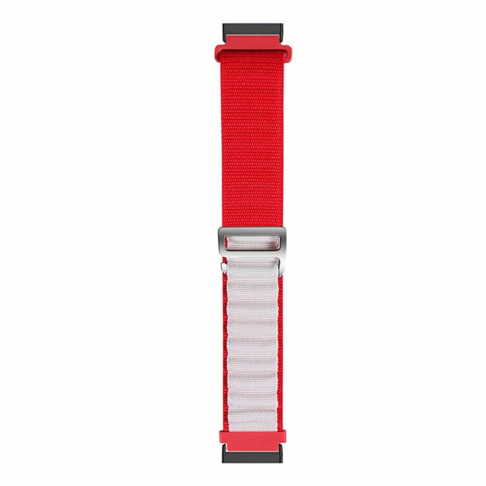 Super Godt Nylon Universal Rem passer til Fitbit Smartwatch - Rød#serie_4