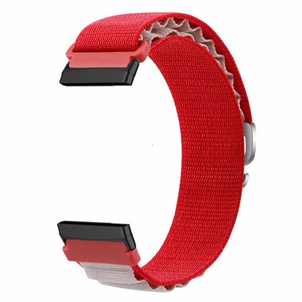Super Godt Nylon Universal Rem passer til Fitbit Smartwatch - Rød#serie_4