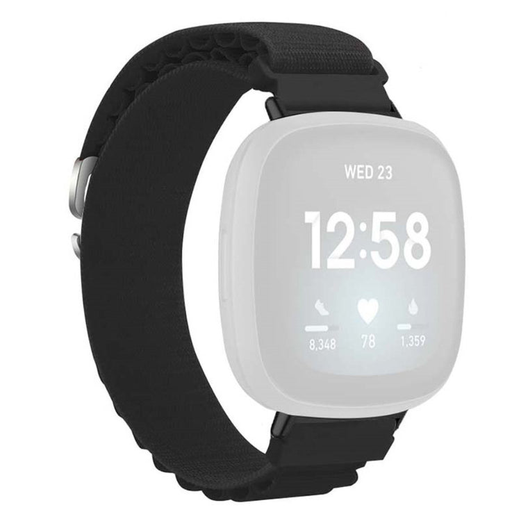 Super Godt Nylon Universal Rem passer til Fitbit Smartwatch - Sort#serie_5