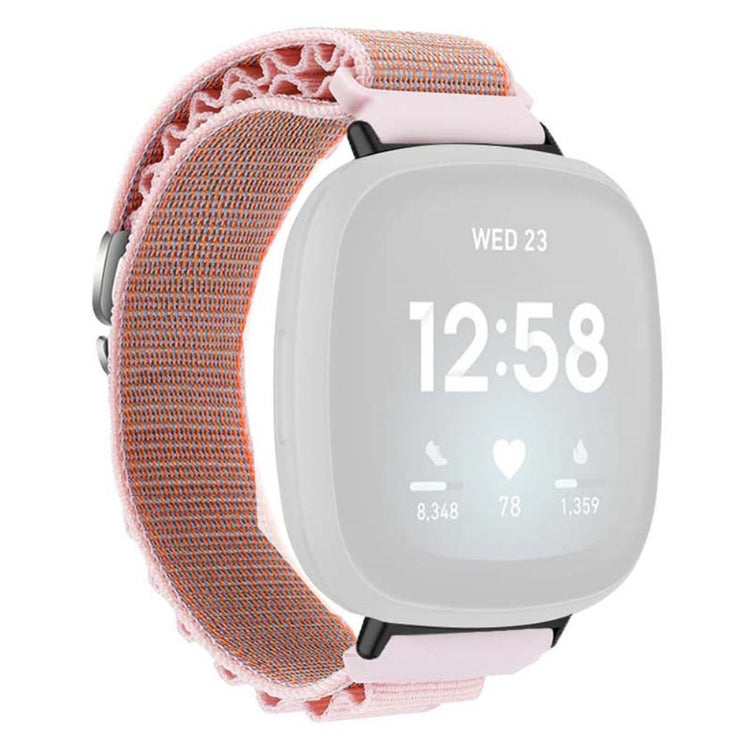 Super Godt Nylon Universal Rem passer til Fitbit Smartwatch - Pink#serie_7