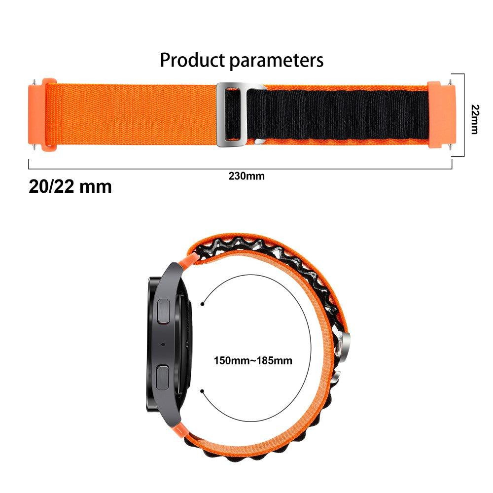 Rigtigt Cool Nylon Rem passer til 20mm - Rød#serie_7