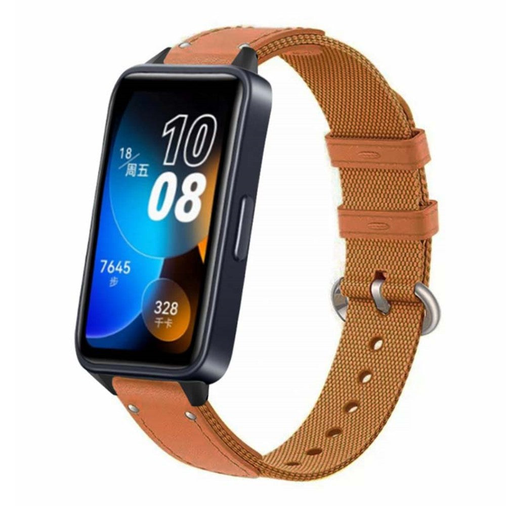 Rigtigt Godt Nylon Rem passer til Huawei Band 8 - Brun#serie_2